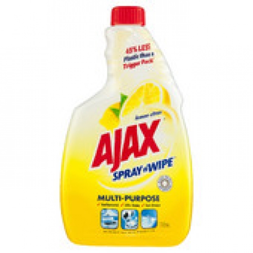 Ajax Spray N Wipe Lemon Citrus 5 in 1 Multi Purpose Cleaner Refill 750mL