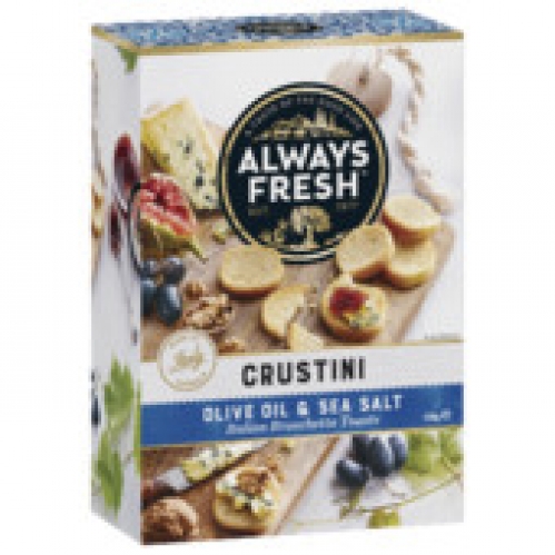 Always Fresh Olive Oil & Sea Salt Crustini Bruschetta Toasts 120g