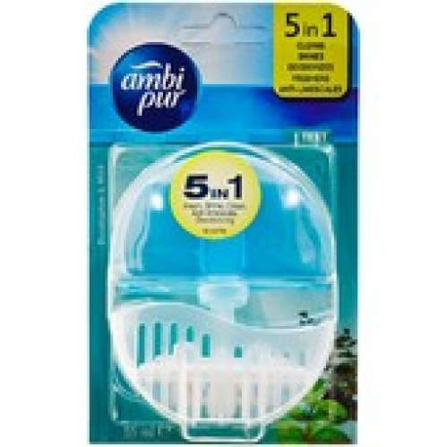 Ambi Pur Eucalyptus & Mint Odour Neutralizer 5 in 1 Toilet Rimblock 55mL