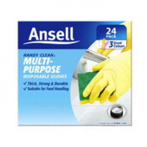 Ansell Handy Clean Disposable Latex Gloves 24 pack