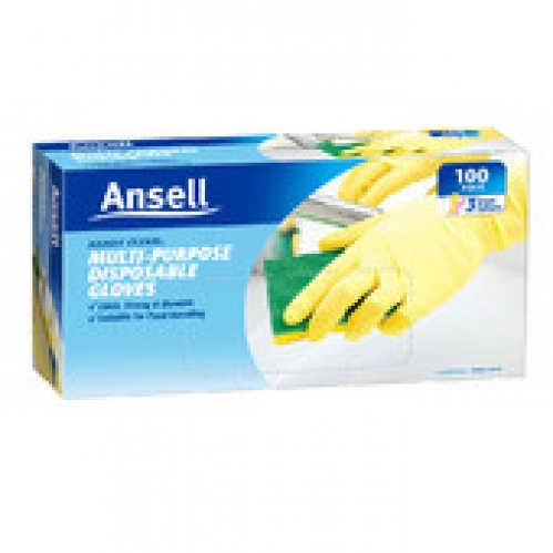 Ansell Handy Disposable Latex Gloves 100 pack