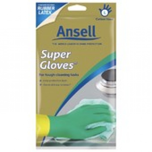 Ansell Large Super Rubber Gloves 1 pair