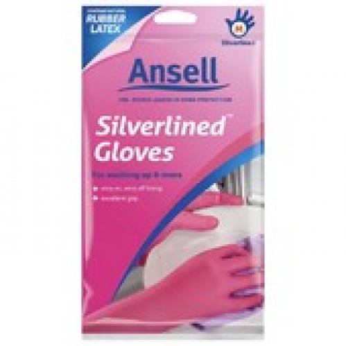 Ansell Pink Silverlined Gloves Size 8 1 pair