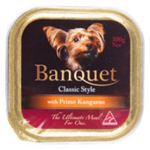 Banquet Classic Style Kangaroo Dog Food Tray 100g
