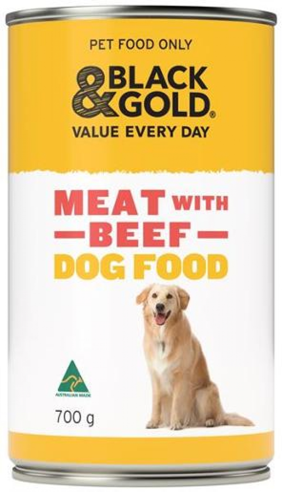 Black & Gold Dog Food Meat Beef 700g