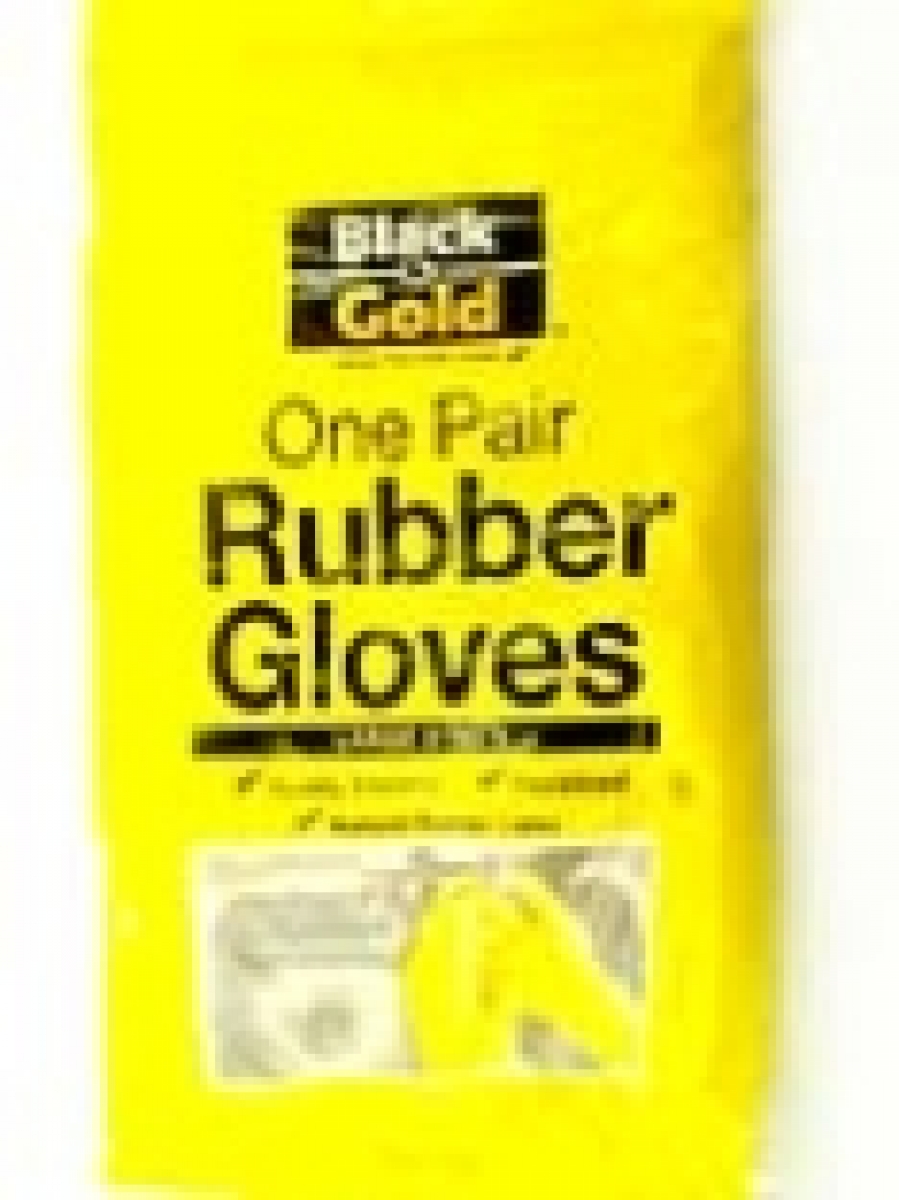 Black & Gold Glove Rubber Large