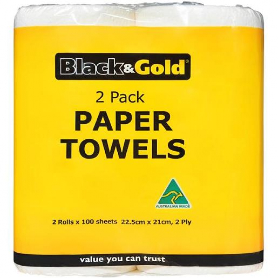 Black & Gold Paper Towel 2 Ply 2 pack