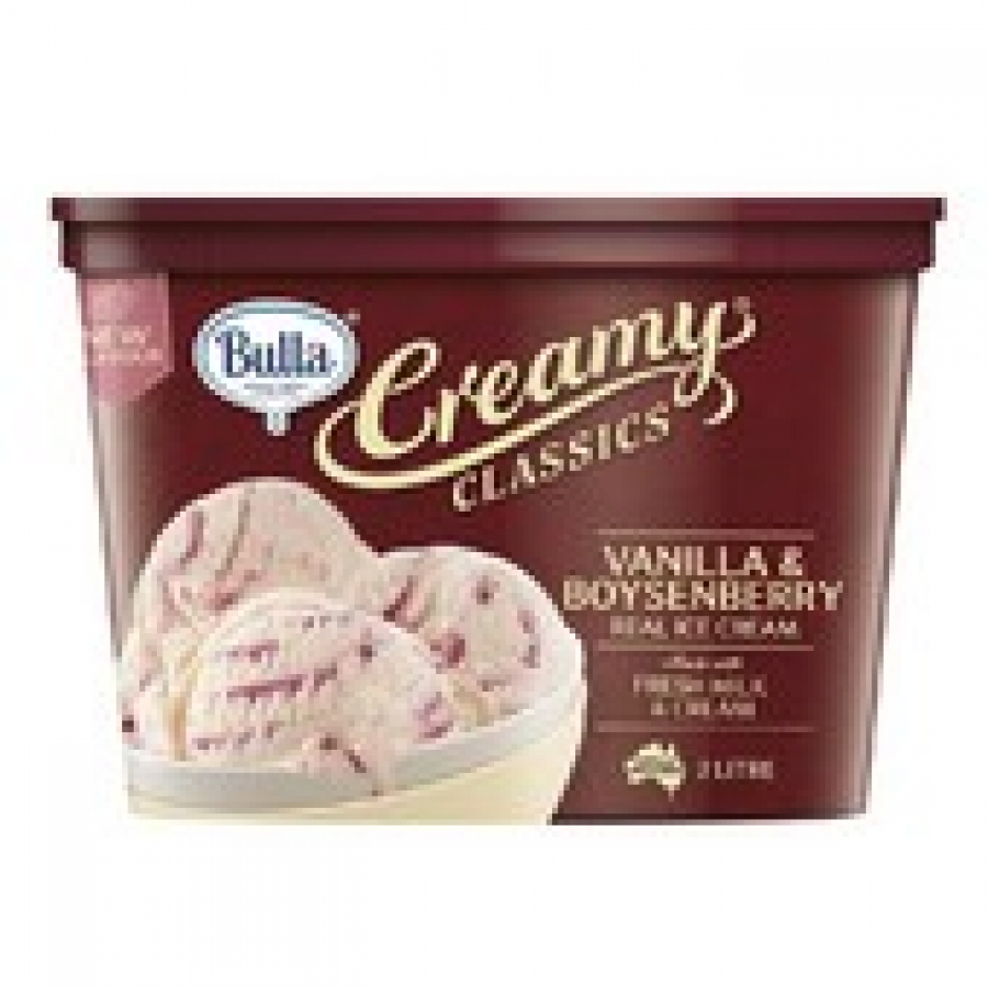 Bulla Creamy Classic Icecream Boysenberry 2L