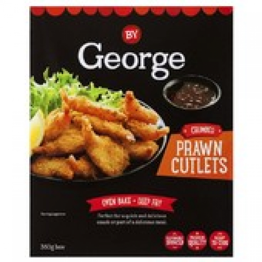By George Crumbed Frozen Prawn Cutlets 360g