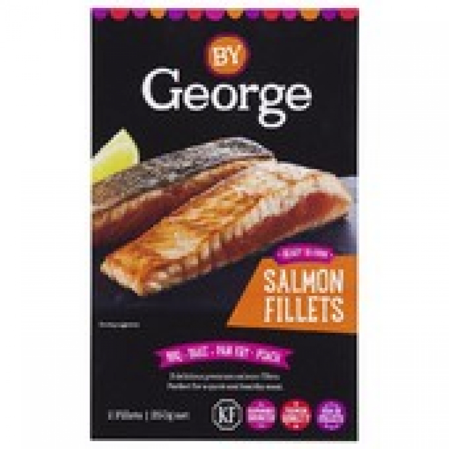 By George Frozen Natural Salmon Portions 250g