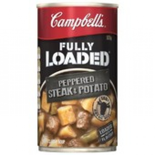 Campbell's Chunky Fully Loaded Peppered Steak & Gravy Soup Can 505g
