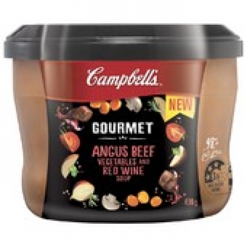 Campbell's Gourmet Angus Beef Vegetable & Wine Soup Bowl 430g