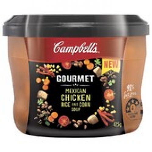 Campbell's Gourmet Mexican Chicken Rice & Corn Soup Bowl 425g