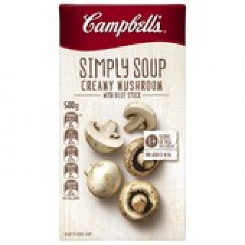 Campbell's Simply Soup Creamy Mushroom with Beef Stock 500g
