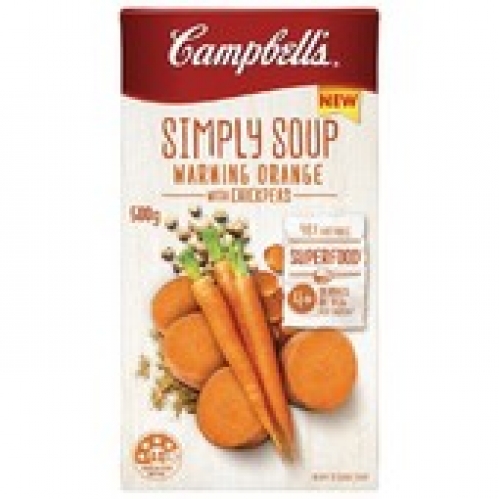 Campbell's Simply Soup Superfood Warming Orange with Chickpeas 500g