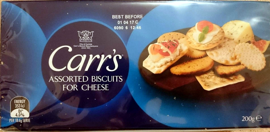 Carrs Crackers For Cheese 200g