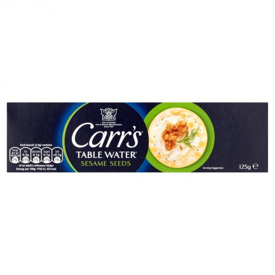 Carrs Water Cracker Sesame Seed 125g