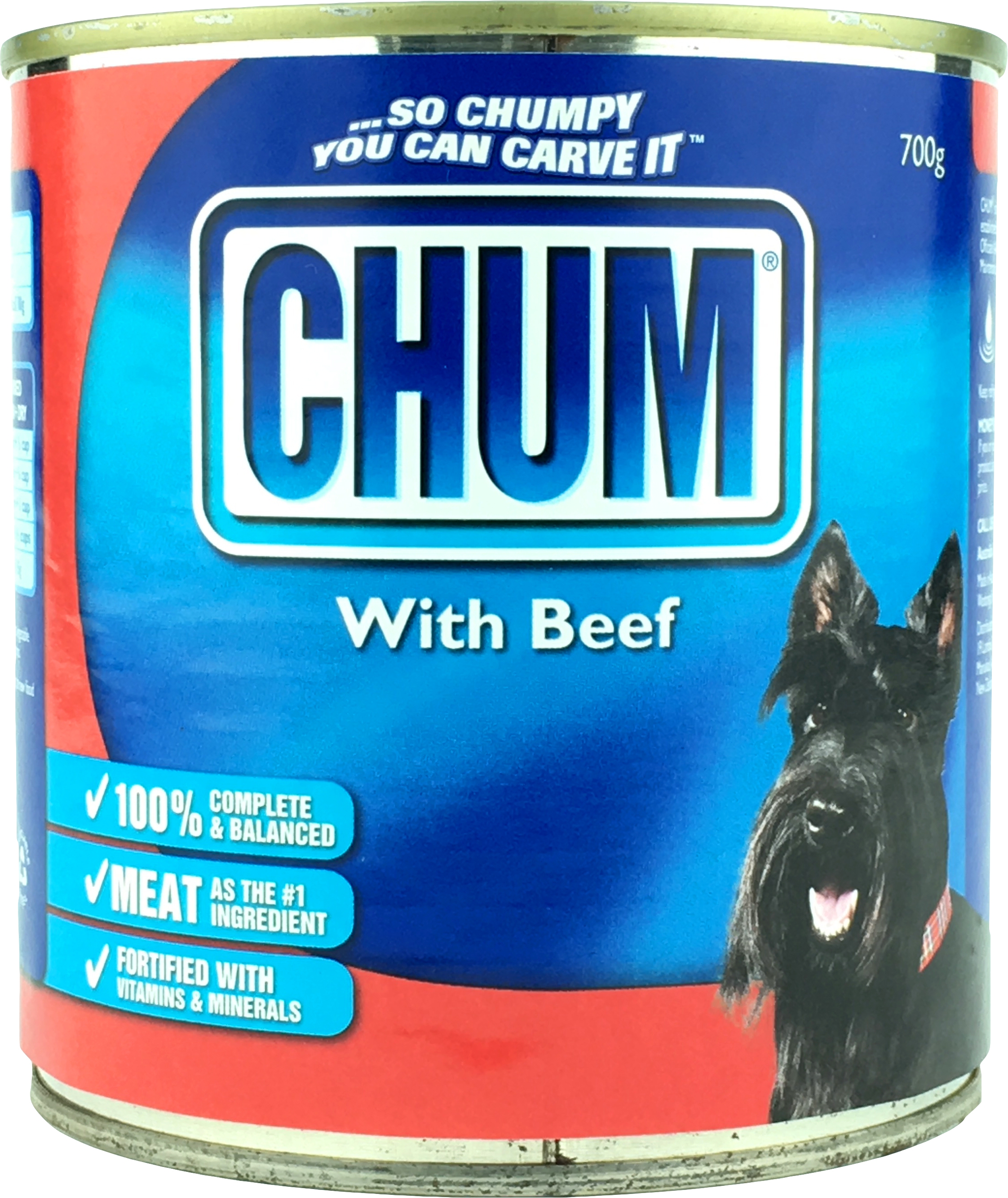 Chum Beef Canned Dog Food 700g
