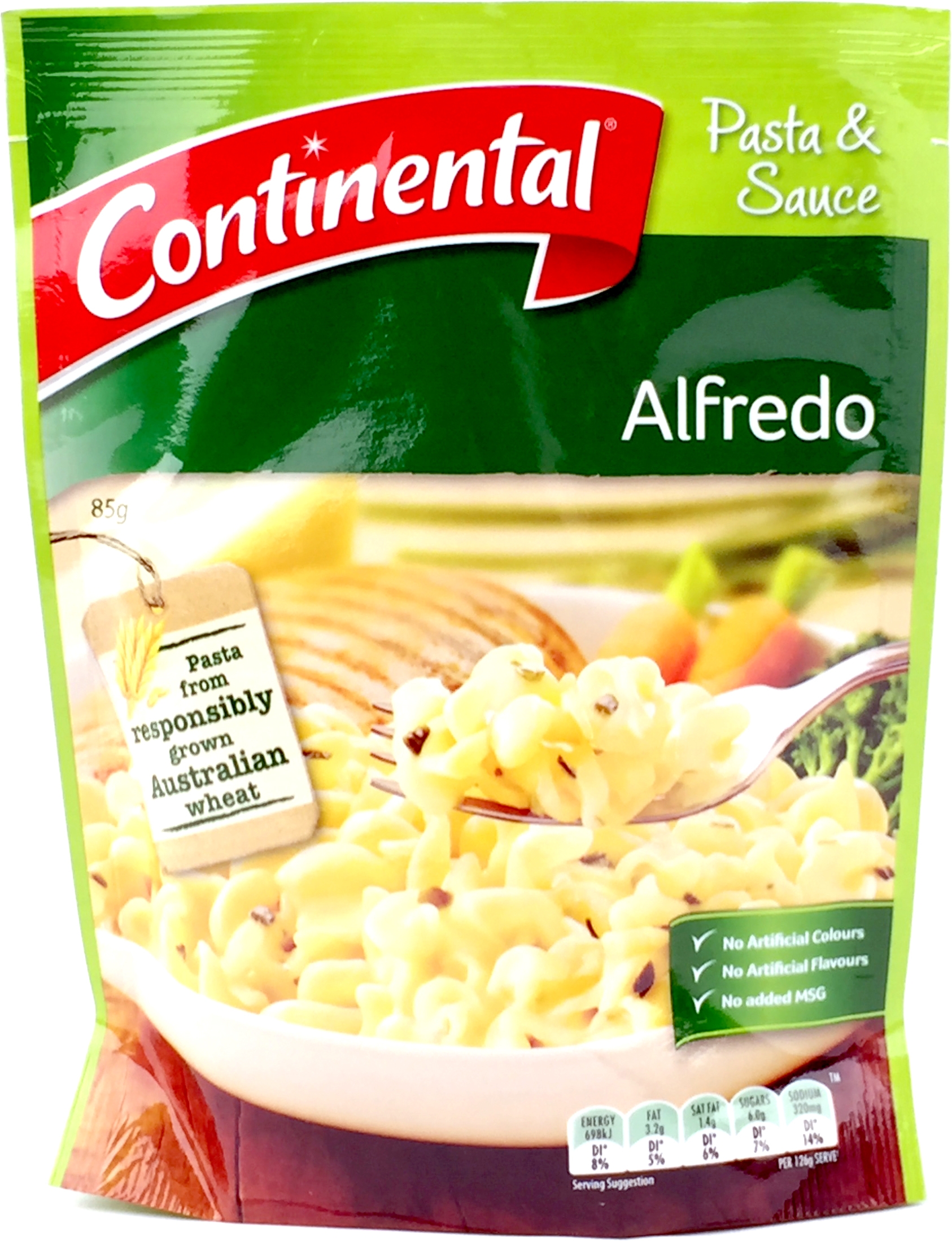 Continental Alfredo Pasta & Sauce Serves 3 85g