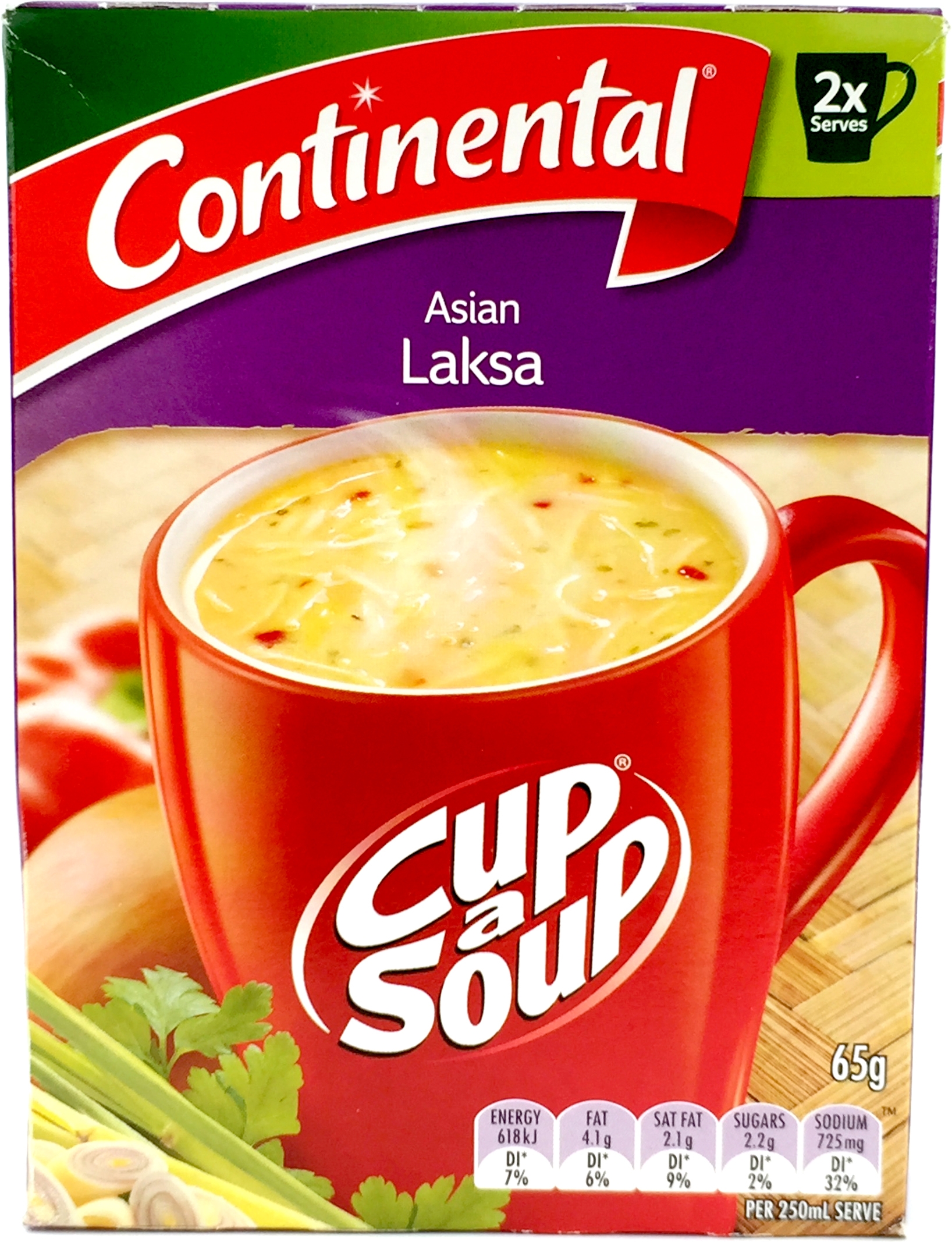 Continental Asian Laksa Cup A Soup Serves 2 65g