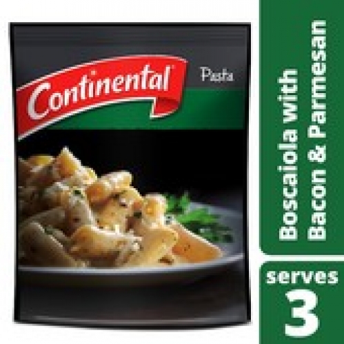 Continental Boscaiola with Bacon & Parmesan Pasta & Sauce Serves 3 95g