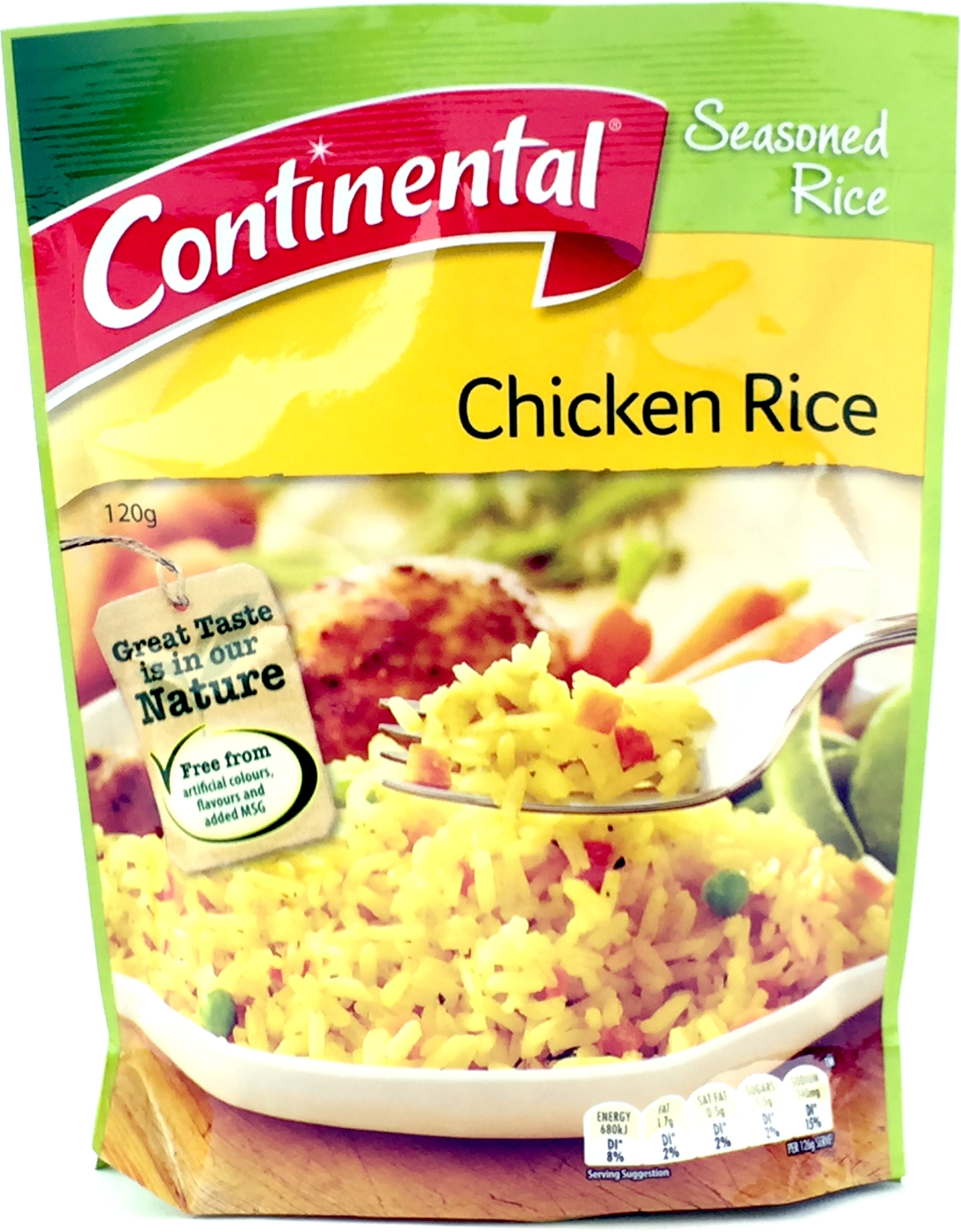 Continental Chicken Rice Serves 3 120g