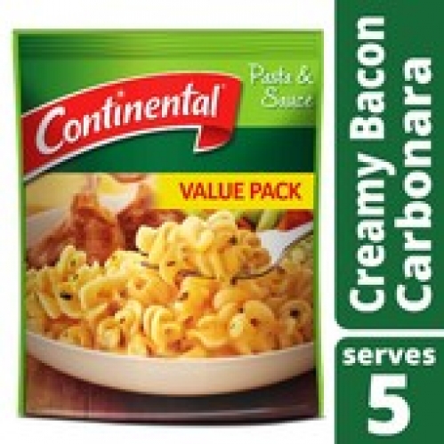 Continental Creamy Bacon Carbonara Pasta & Sauce Serves 5 145g
