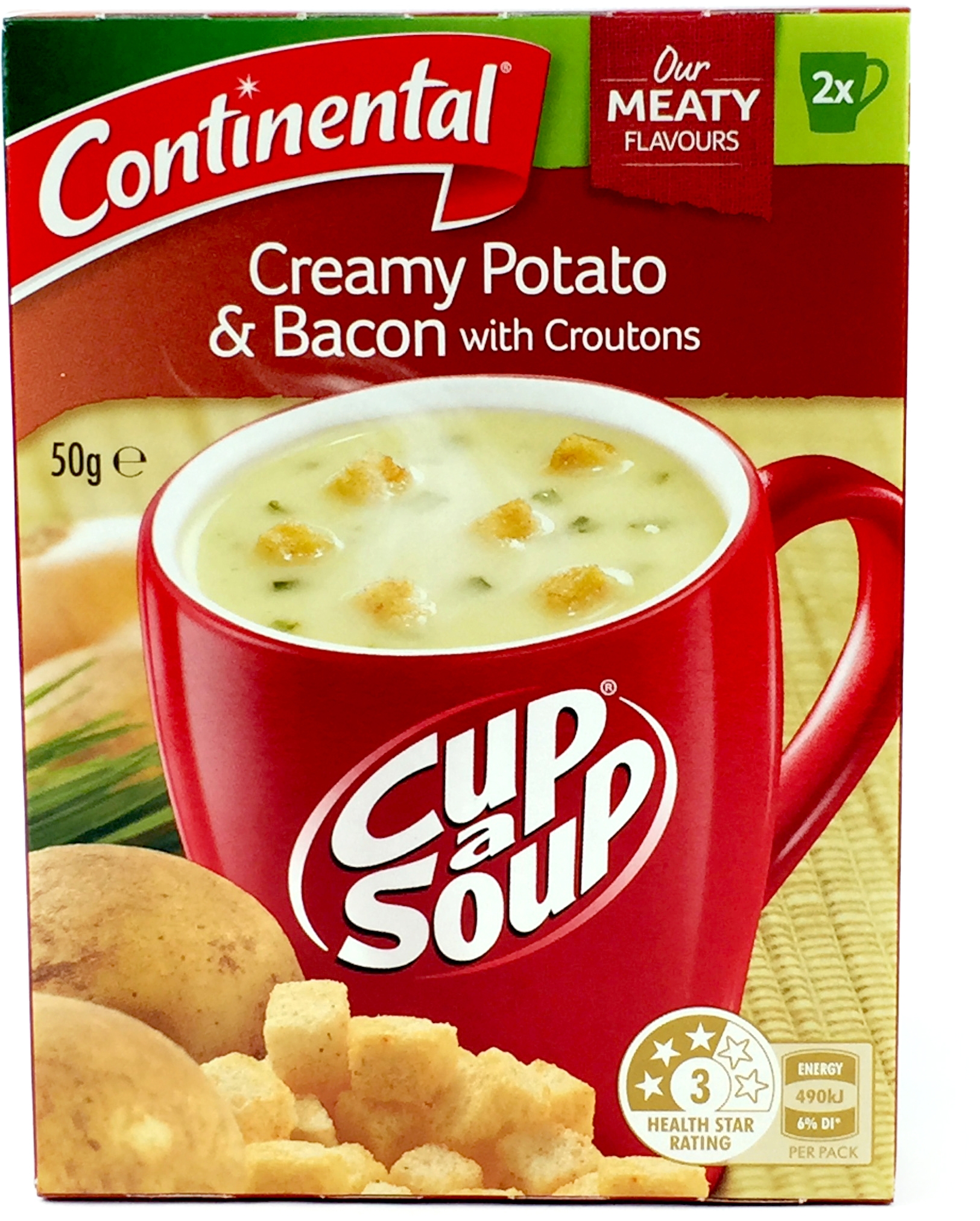 Continental Creamy Potato Bacon with Croutons Cup A Soup Serves 2 50g