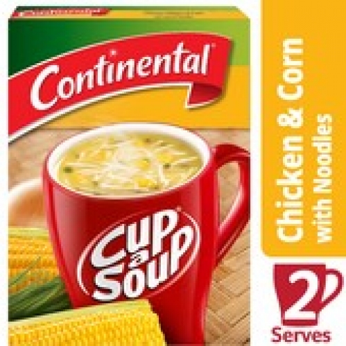 Continental Lots A Noodles Chicken Corn Cup A Soup Serves 2 66g