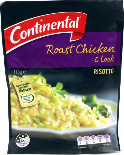 Continental Roast Chicken & Leek Risotto Serves 3 115g