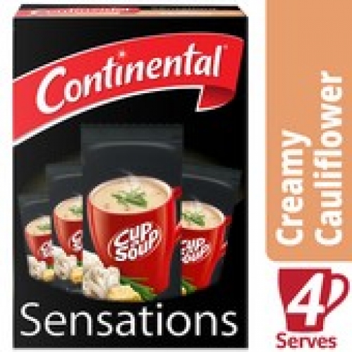 Continental Sensations Creamy Cauliflower Cheddar & Chives Cup A Soup 4 pack 96g