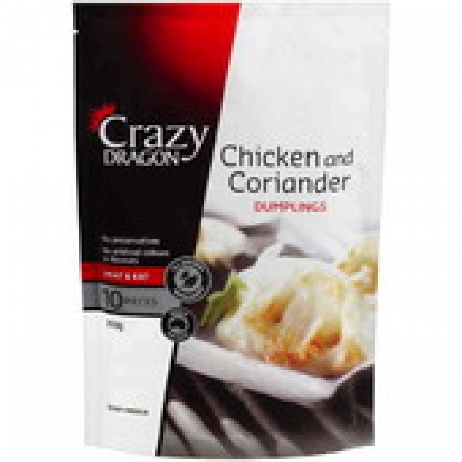 Crazy Dragon Frozen Chicken & Coriander Dumplings 200g