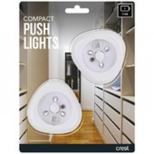 Crest Compact Push Lights 2 pack