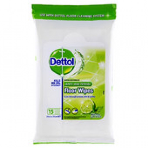 Dettol Lime & Mint Floor Wipes 15 pack