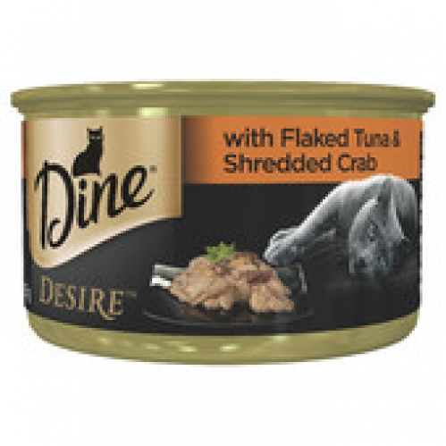 Dine Desire Flaked Tuna & Shredded Crab Canned Cat Food 85g