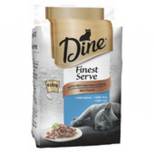 Dine Finest Serve Cat Food Fish Selection In Gravy Pouch 6 pack