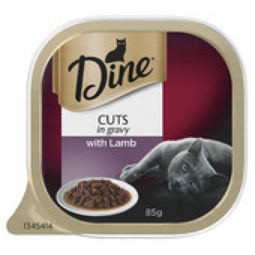 Dine Slow Cooked Lamb Morsels Cat Food Tray 85g