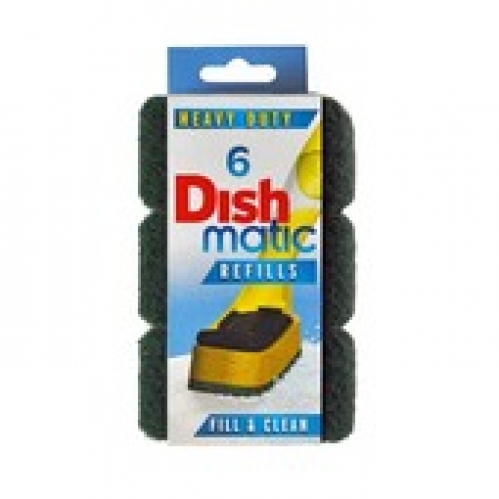 Dishmatic Heavy Duty Dish Brush Refill 6 pack
