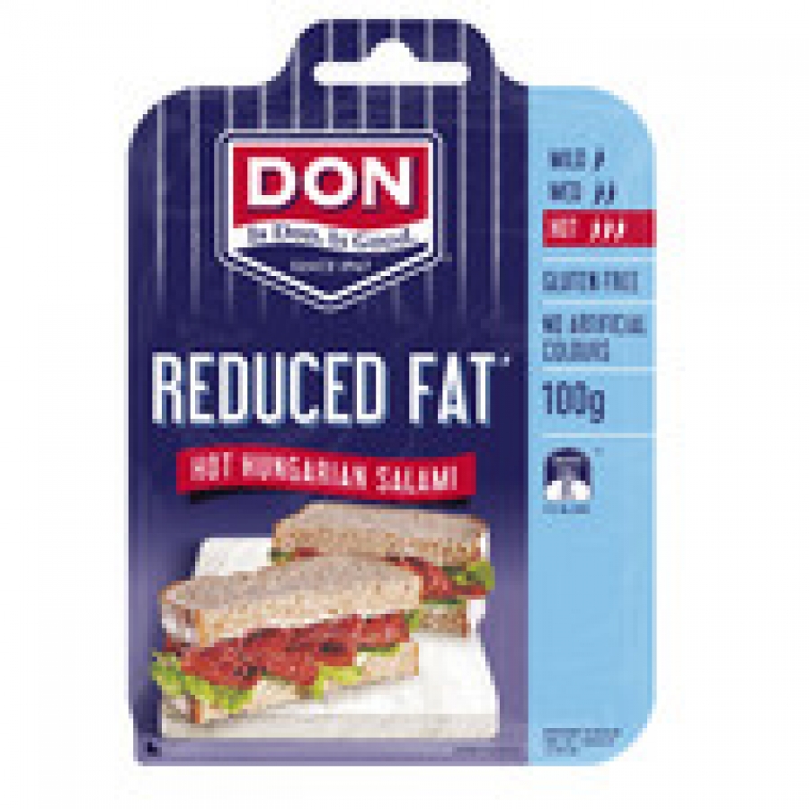 Don Sliced Hot Salami 50% Less Fat 100g