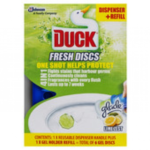 Duck Lime Zest Fresh Discs Toilet Rim Block Cleaner 36mL
