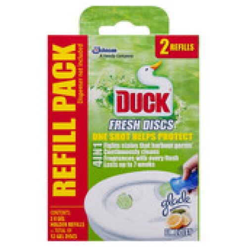 Duck Lime Zest Protection Plus Toilet Rim Block Refill 2 pack 72mL