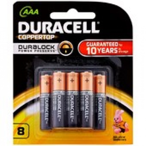 Duracell Coppertop Alkaline AAA Batteries 8 pack
