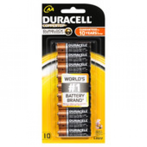 Duracell Coppertop Alkaline AA Batteries 10 pack