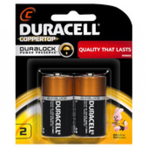 Duracell Coppertop Alkaline C Batteries 2 pack