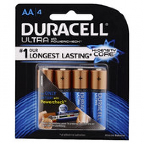 Duracell Ultra Alkaline AA Batteries 4 pack