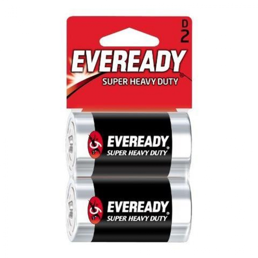 Eveready Black Super Heavy Duty D 2 pack