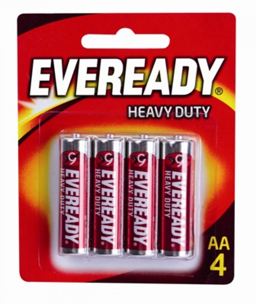 Eveready Red Heavy Duty AA 4 pack