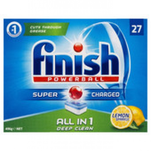 Finish All In 1 Lemon Dishwashing Tablets 27 pack