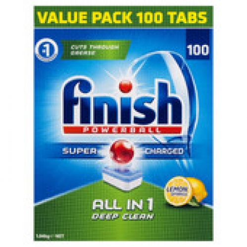 Finish All In 1 Lemon Dishwashing Tablets 100 pack