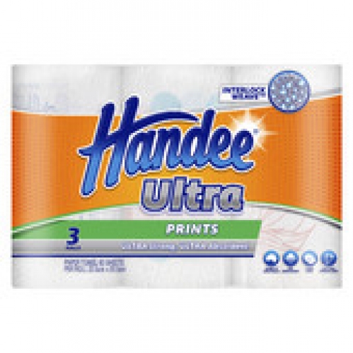 Handee Ultra Print Paper Towels 3 pack
